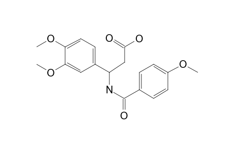 Propionic acid, 3-(3,4-dimethoxyphenyl)-3-(4-methoxybenzoylamino)-