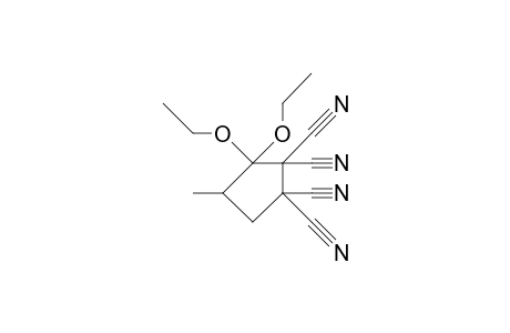 2,2,3,3-Tetracyano-1,1-diethoxy-5-methyl-cyclopentane