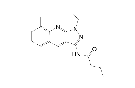 N-(1-ethyl-8-methyl-1H-pyrazolo[3,4-b]quinolin-3-yl)butanamide