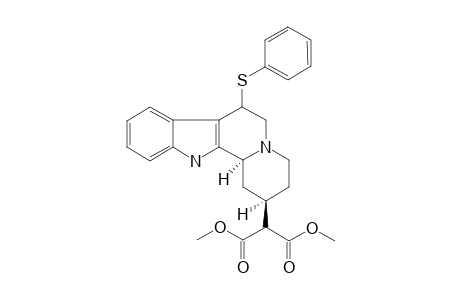 Dimethyl cis-7-(phenylthio)indolo[2,3-a]quinolizidine-2-malonate