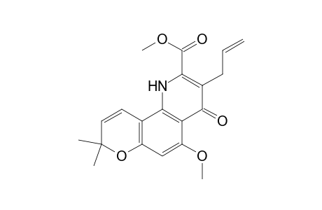 3-allyl-1,4-dihydro-8,8-dimethyl-5-methoxy-4-oxo-8H-pyrano[2,3-h]quinoline-2-carboxylic acid, methyl ester
