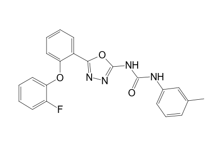 1-[5-[2-(2-fluoranylphenoxy)phenyl]-1,3,4-oxadiazol-2-yl]-3-(3-methylphenyl)urea