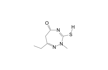 5,6-dihydro-3-mercapto-2-methyl-7-ethyl-2H-1,2,4-triazine-5-one