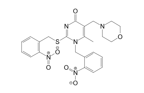 2-o-nitrobenzylthio-1-o-nitrobenzyl-5-morpholinomethyl-6-methyluracil