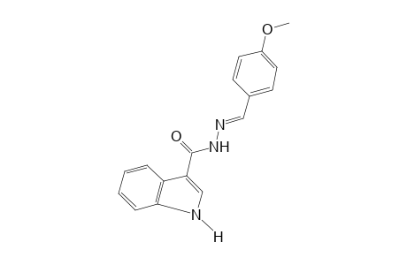 indole-3-carboxylic acid, (p-methoxybenzylidene)hydrazide