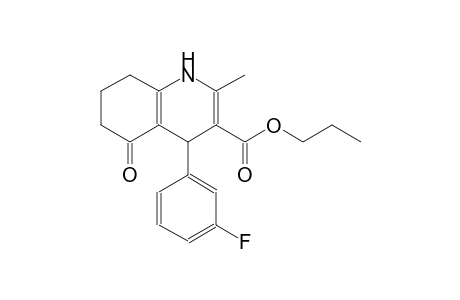 propyl 4-(3-fluorophenyl)-2-methyl-5-oxo-1,4,5,6,7,8-hexahydro-3-quinolinecarboxylate