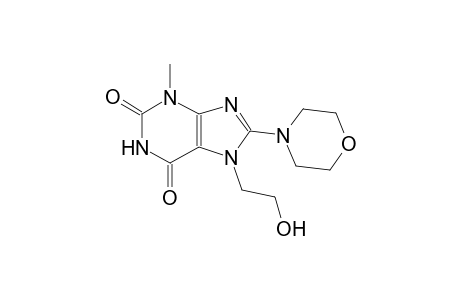 1H-purine-2,6-dione, 3,7-dihydro-7-(2-hydroxyethyl)-3-methyl-8-(4-morpholinyl)-