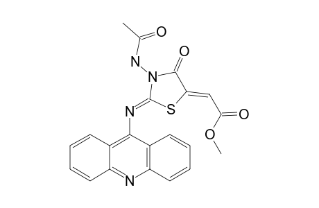 METHYL-[2-(ACRIDIN-9-YLIMINO)-3-(ACETYLAMINO)-4-OXOTHIAZOLIDIN-5-YLIDENE]-ACETATE