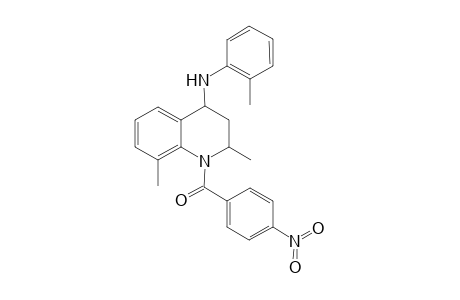 1,2,3,4-Tetrahydro-2,8-dimethyl-1-(4-nitrobenzoyl)-4-(O-toluidino)quinoline