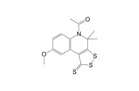 1H-[1,2]dithiolo[3,4-c]quinoline-1-thione, 5-acetyl-4,5-dihydro-8-methoxy-4,4-dimethyl-