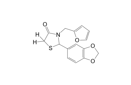 3-furfuryl-2-[3,4-(methylenedioxy)phenyl]-4-thiazolidinone