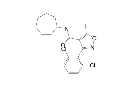 Isoxazole-4-carboxamide, 3-(2,6-dichlorophenyl)-5-methyl-N-cycloheptyl-