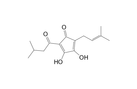 2-(1'-Oxo-3'-methylbutyl)-5-(3"-methyl-2"-butenyl)-3,4-dihydroxy-1-oxocyclopenta-2,4-diene