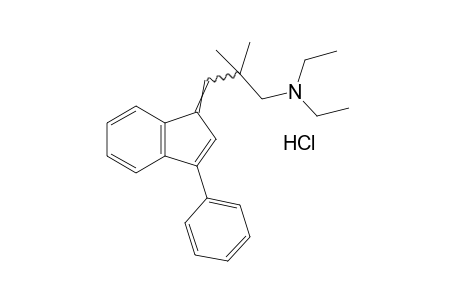 N,N-diethyl-beta,beta-dimethyl-3-phenylindene-delta1, gemma-propylamine, hydrochloride