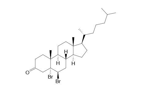 5a,6b-Dibromo-cholestan-3-one