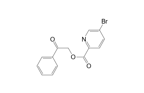 2-Pyridinecarboxylic acid, 5-bromo-, 2-oxo-2-phenylethyl ester
