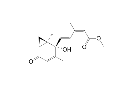 (2Z,4E)-5-((1R,2R,6S)-2-Hydroxy-1,3-dimethyl-5-oxo-bicyclo[4.1.0]hept-3-en-2-yl)-3-methyl-penta-2,4-dienoic acid methyl ester