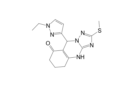 9-(1-ethyl-1H-pyrazol-3-yl)-2-(methylsulfanyl)-5,6,7,9-tetrahydro[1,2,4]triazolo[5,1-b]quinazolin-8(4H)-one