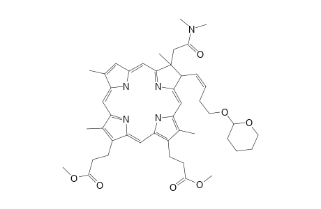 Dimethyl (8Z)-3,3'-[7"-(dimethylcarbamoylmethyl)-8"-[4"'-(tetrahydropyran-2-yl)oxybutylid-1'''-ene)-2",7",12",18"-tetramethyl-7",8"-dihydro-21H.23H-porphyrin-13",17"-diyl]-dipropionate