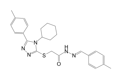 2-{[4-cyclohexyl-5-(4-methylphenyl)-4H-1,2,4-triazol-3-yl]sulfanyl}-N'-[(E)-(4-methylphenyl)methylidene]acetohydrazide
