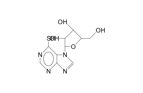 7.beta.-D-Ribofuranosyl-purine-6-thione