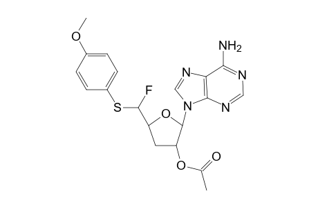 2'-O-Acetyl-3'-deoxy-5'-fluoro-5'-(4-methoxyphenyl)adenosine