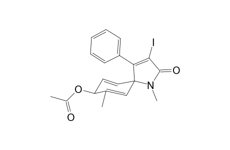 (5R,8S)-3-iodo-1,7-dimethyl-2-oxo-4-phenyl-1-azaspiro[4.5]deca-3,6,9-trien-8-yl acetate