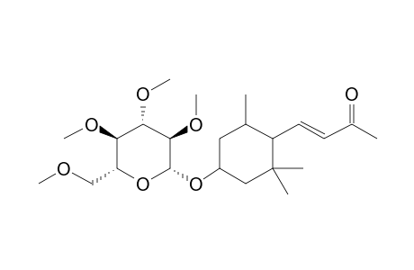 (E)-4-2,2,6-Trimethyl-4-.beta.-D-glucopyranosyloxycyclohexylbut-3-en-2-one, tetramethyl ether