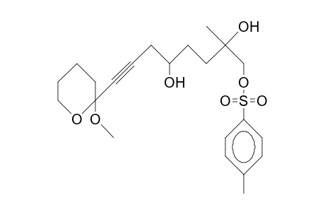 2,5-Dihydroxy-2-methyl-8-(tetrahydro-2-methoxy-pyran-2-yl)-oct-7-yn-1-yl toluene-P-sulfonate