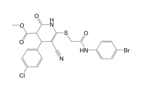 methyl 6-{[2-(4-bromoanilino)-2-oxoethyl]sulfanyl}-4-(4-chlorophenyl)-5-cyano-2-oxo-1,2,3,4-tetrahydro-3-pyridinecarboxylate