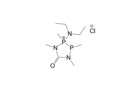 2-(DIETHYLAMINO)-1,2,3,4-TETRAMETHYL-1,4-DIAZA-2-LAMBDA-(4)-PHOSPHONIA-3-LAMBDA-(3)-PHOSPHA-5-CYCLOPENTANONE-CHLORIDE