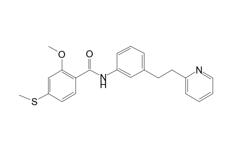2-Methoxy-4-(methylthio)-N-[3-[2-(2-pyridinyl)ethyl]phenyl]benzamide