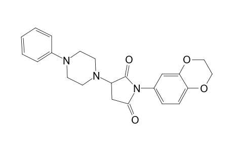 1-(2,3-Dihydro-1,4-benzodioxin-6-yl)-3-(4-phenyl-1-piperazinyl)-2,5-pyrrolidinedione