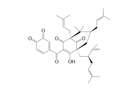 (.delta.-35)-13,14-ortho-benzoquinone-guttiferone E