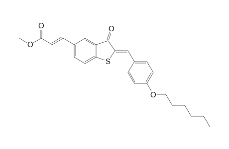 2-(4-HEXYLOXYPHENYLMETHYLENE)-5-(METHOXYCARBONYLETHENYL)-BENZO-[B]-THIOPHEN-3-(2H)-ONE