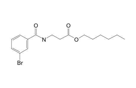 .beta.-Alanine, N-(3-bromobenzoyl)-, hexyl ester