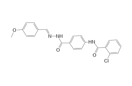 benzoic acid, 4-[(2-chlorobenzoyl)amino]-, 2-[(E)-(4-methoxyphenyl)methylidene]hydrazide