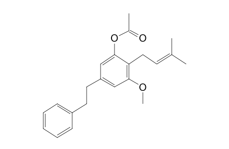 3-Methoxy-5-(2-phenylethyl)-2-prenylphenol, acetate