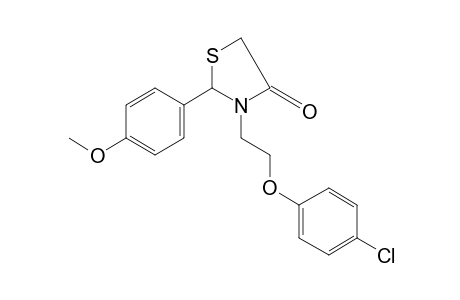 3-[2-(p-chlorophenoxy)ethyl]-2-(p-methoxyphenyl)-4-thiazolidinone