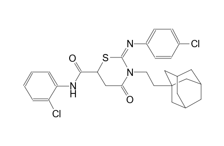 3-(2-Adamantan-1-yl-ethyl)-2-(4-chloro-phenylimino)-4-oxo-[1,3]thiazinane-6-carboxylic acid (2-chloro-phenyl)-amide