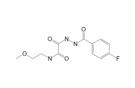 2-[2-(4-fluorobenzoyl)hydrazino]-N-(2-methoxyethyl)-2-oxoacetamide