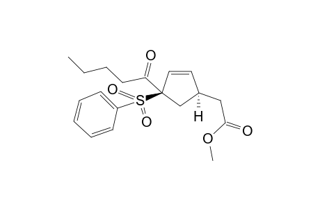 Methyl [(1S*,4R*)-4-benzenesulfonyl-4-(1-pentanoyl)-2-cyclopenten-1-yl]acetate
