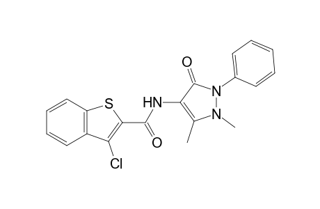 3-Chloro-N-(2,3-dimethyl-1-phenyl-3-pyrazolin-5-one-4-yl)-2-thianaphthenecarboxamide