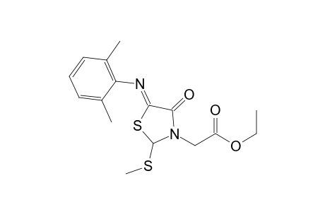 5-[(2,6-Dimethylphenyl)imino]-3-[(ethoxycarbonyl)methyl]-2-(methylthio)-4-thiazolidinone