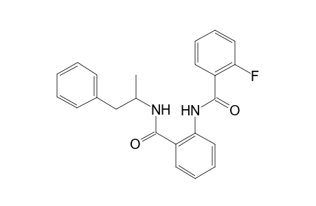 Benzamide, 2-(2-fluorobenzoylamino)-N-(1-methyl-2-phenylethyl)-