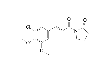 (E)-1-[3-(3-Chloro-4,5-dimethoxyphenyl)acryloyl]pyrrolidin-2-one