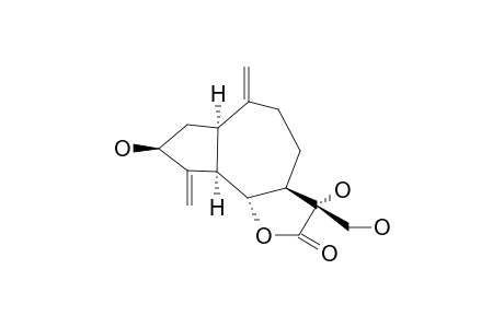 SOLSTITIALIN-A;(3R*,3AR*,8S*,9AR*,9BR*)-PERHYDRO-3,8-DIHYDROXY-3-(HYDROXYMETHYL)-6,9-DI-(METHYLIDENE)-AZULENO-[4,5-B]-FURAN-2-ONE