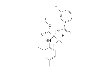 Ethyl 2-(3-chlorobenzamido)-3,3,3-trifluoro-2-(2,4-xylidino)propionate