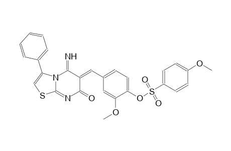 benzenesulfonic acid, 4-methoxy-, 4-[(Z)-(5-imino-7-oxo-3-phenyl-5H-thiazolo[3,2-a]pyrimidin-6(7H)-ylidene)methyl]-2-methoxyphenyl ester