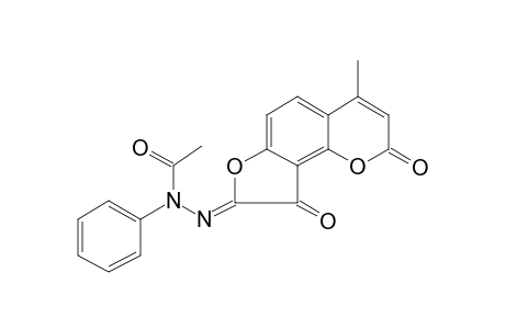 Acetic acid, (4-methyl-2,9-dioxo-2H-furo[2,3-H]-1-benzopyran-8(9H)-ylidene)phenylhydrazide